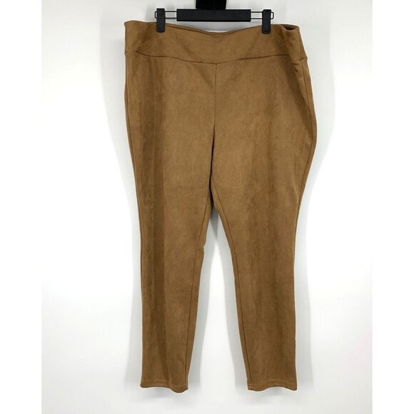 Pioneer Woman Leggings Faux Suede Pull On Skinny Ankle - Picture 1 of 9